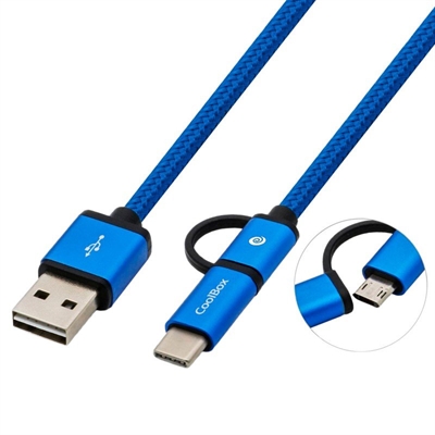 Coolbox Cable Multiusb Microc Azul